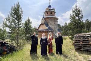 Молебен на начало работ по строительству и благоустройству храма в честь преподобного Сергия Радонежского
