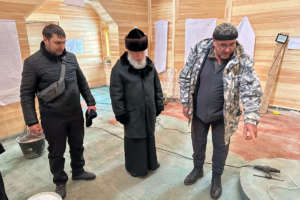 Продолжаются работы по строительству и благоустройству храма в честь преподобного Сергия игумена Радонежского
