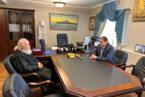 Встреча митрополита Иосифа с мэром города Улан-Удэ