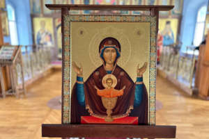 Новый храмовый образ освящен для Богоявленского придела Свято-Одигитриевского собора