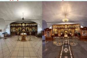 Богоявленский придел Свято-Одигитриевского собора «до» и «после» ремонта