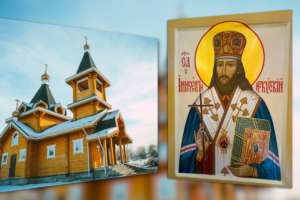 Новонаписанный образ святителя Иннокентия Иркутского встретили в храме с. Наушки