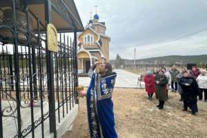 Празднование Похвалы Пресвятой Богородицы в Сергиевском храме и освящение образа преподобного Сергия для храмовой звонницы